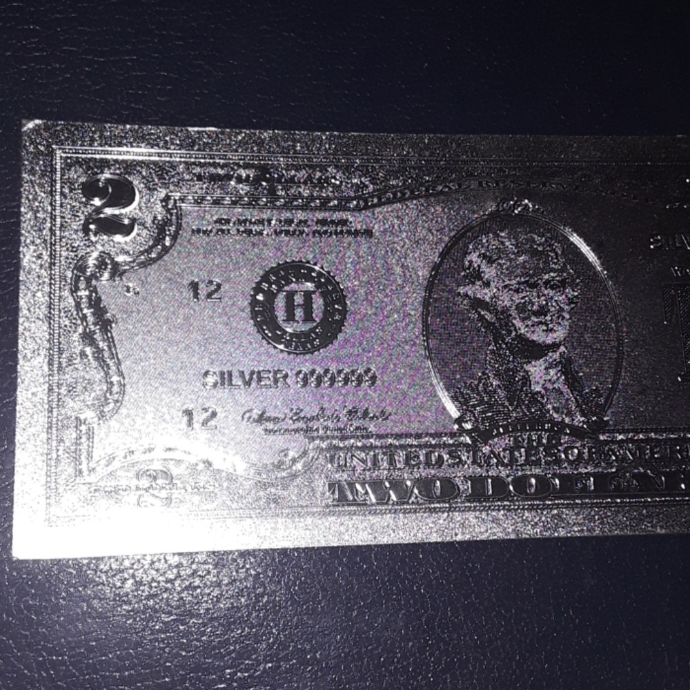 Rare Fine Silver $2 bill Collectible